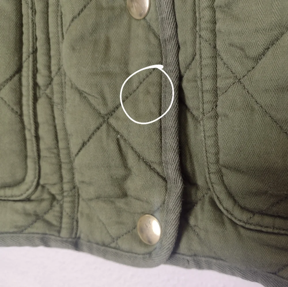 J. Crew Green Quilted Downtown Field Jacket Size XXS - Picture 15 of 16